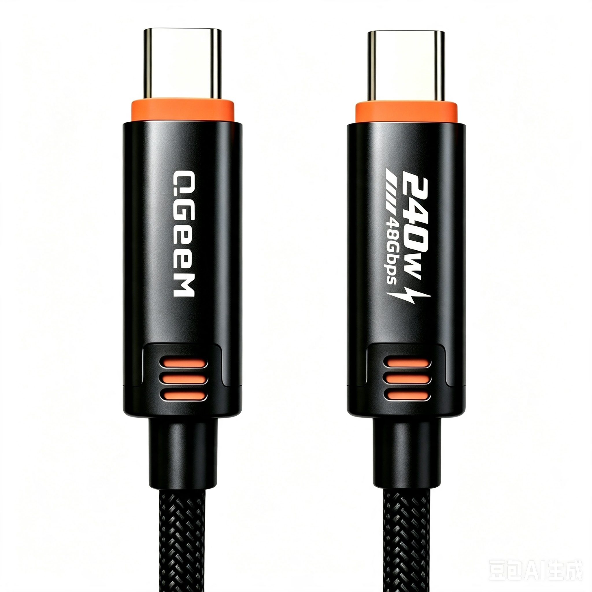 40Gbps  USB C to USB C Cable, 240W(5A) Charging Cord, Braided Type C Cable Compatible for Dual 8K@60Hz Display, with MacBook, SSD, Docking, iPhone 16 and More--CC0001-M
