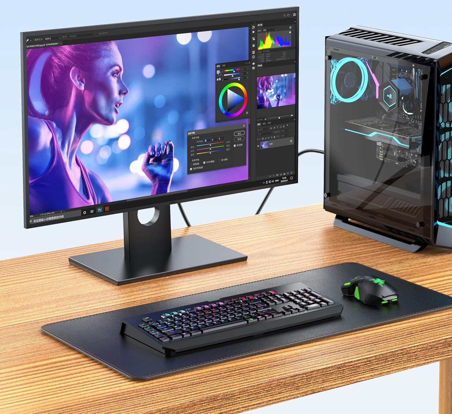 DisplayPort TO DisplayPort 2.1 Cable, 80Gbps High-Speed,16K@60Hz, 8K@120Hz, 4K@240Hz, Support Dynamic HDR/HDCP/DSC and 3D, G-Sync FreeSync Gaming PC, Gaming Monitor, Braided,, Black-AV99-B