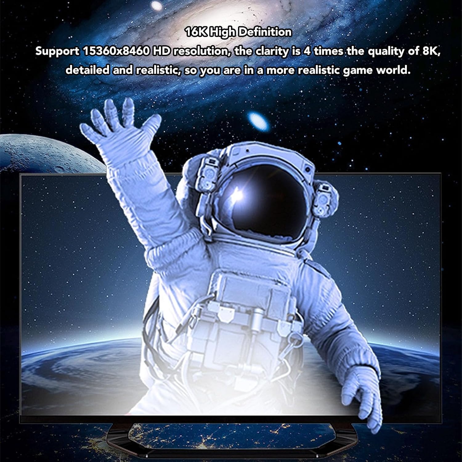 DisplayPort 2.1 Cable, 16K 30Hz 40Gbps Dynamic HDR 3D Audio, Male to Male Cable with 32bit Sound Sync, for G Sync FreeSync Gaming Monitors-AV98-A