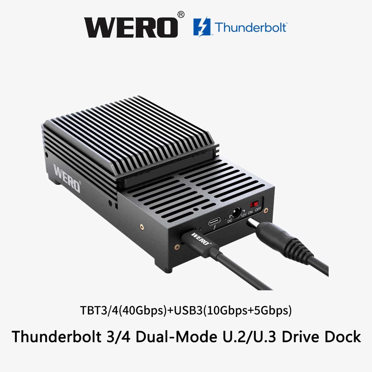 WERO Thunderbolt 3 Dual-Mode U.2/3 SSD DOCK Station(1XU2-V40)