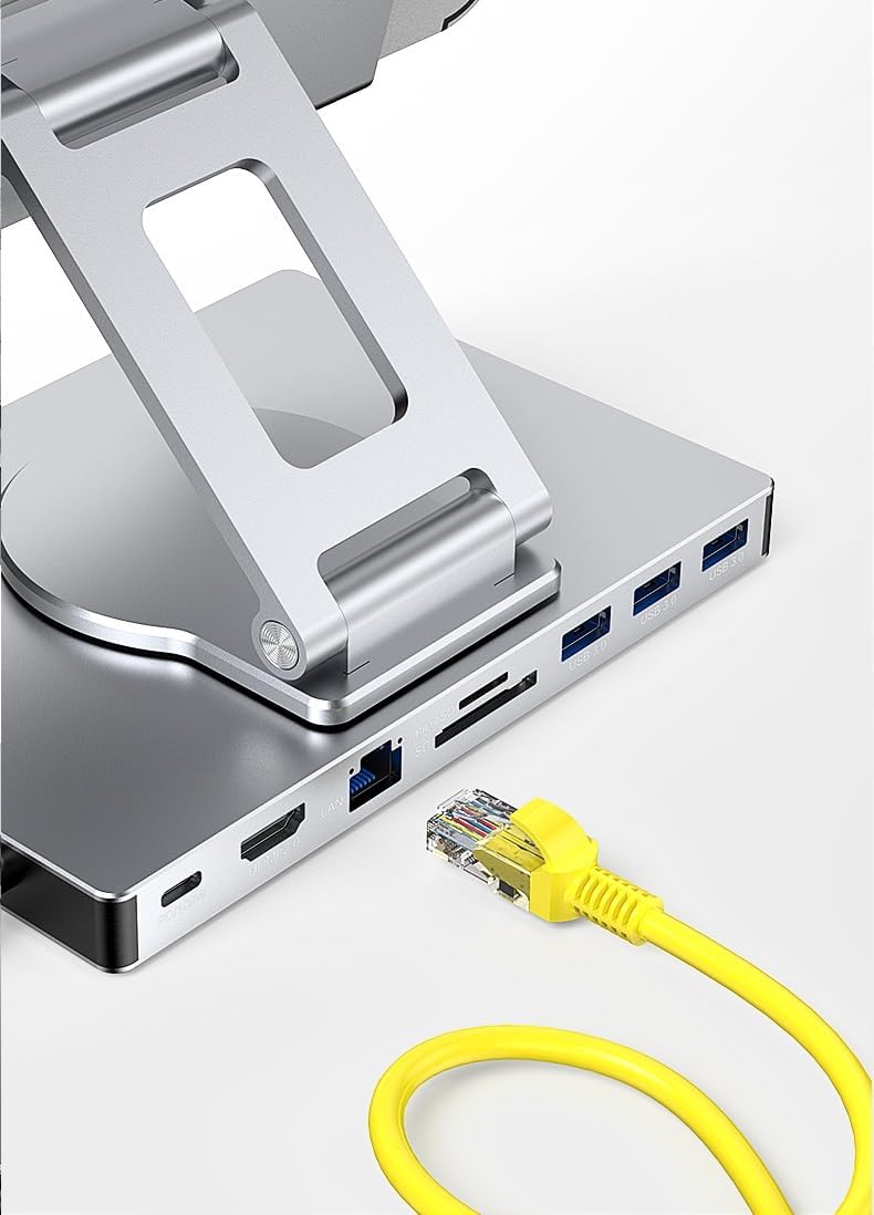 9 in 1 Type - c Hub USB Docking Station Laptop Stand Multiport 3.0 TF Card Slot 4k60hz HDMI - QGeeM