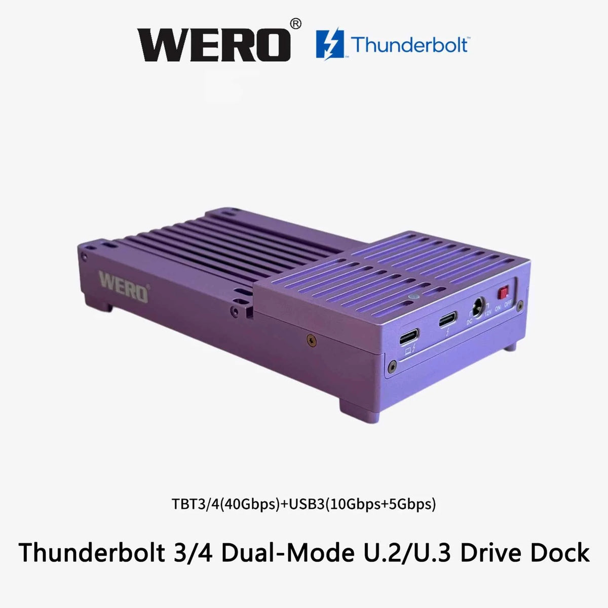 WERO Thunderbolt 3 Dual-Mode U.2/3 SSD DOCK Station(1XU2-V40)