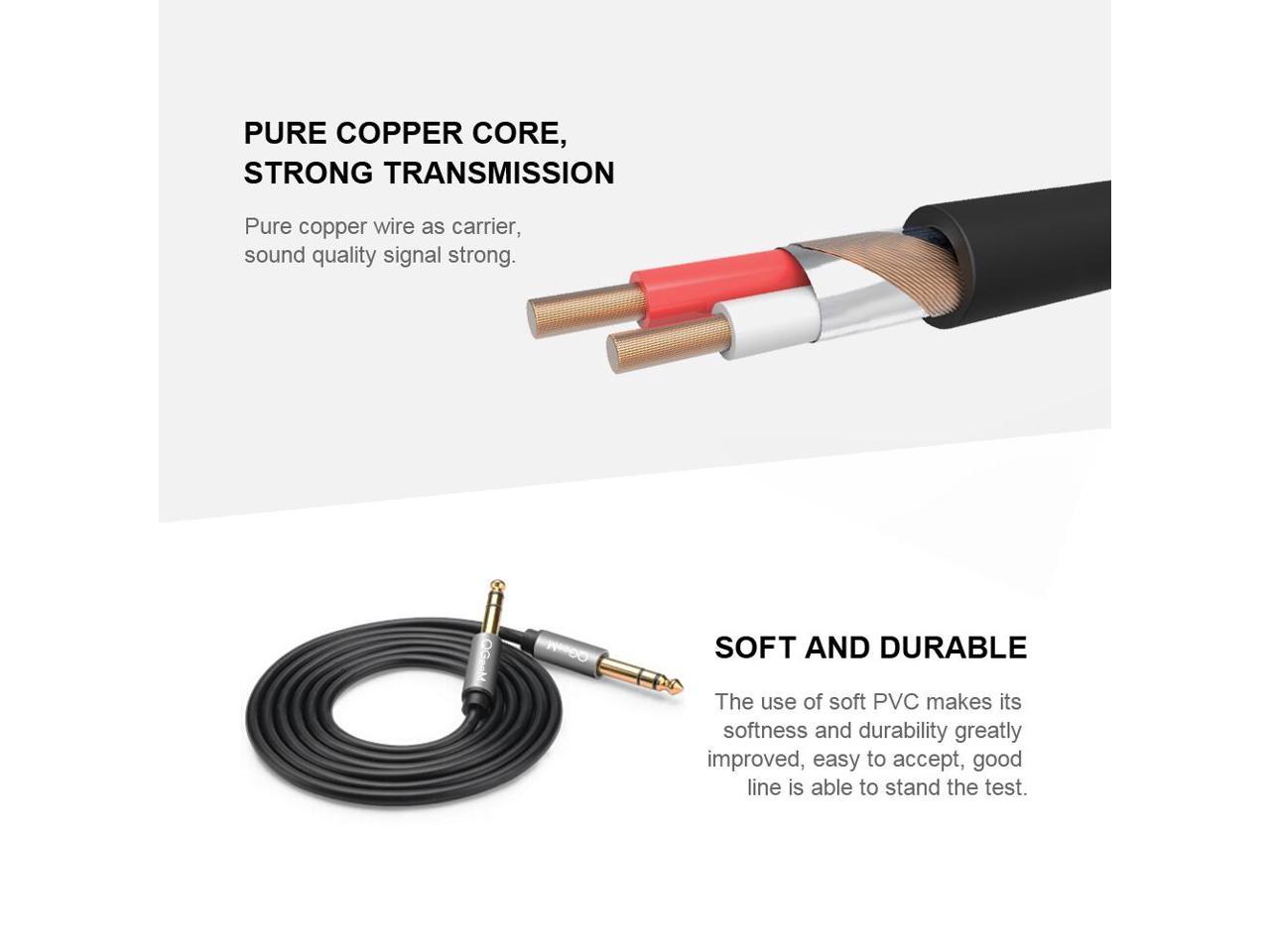 6.35mm/M to 6.35mm/M Audio Cable --AU03-A/B