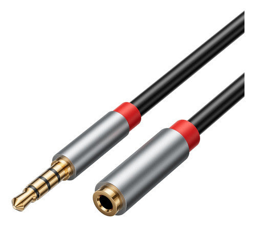 3.5mm 3 pole/M to 3.5mm/F Audio Cable, Audio Only, Gold Plated, Compatible with iPhone iPad Phone, Headset, Gaming Console, Car Stereo, Speaker--AU16-A