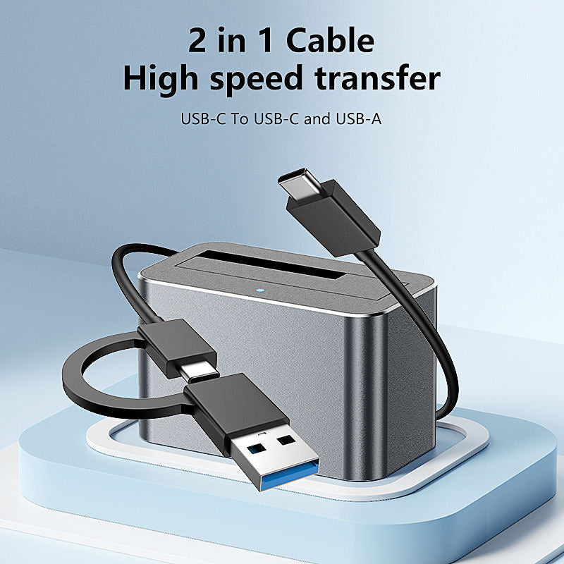 HD01S SAS/SATA Universal Hard Drive Dock 2.5/3.5 Inch 20TB Computer Desktop Type-C Hard Drive Enclosure 3.0-HD01S