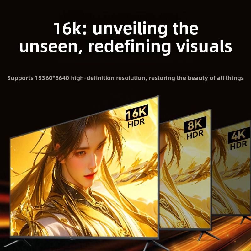Displayport to Displayport 2.1 Cable, 80Gbps, 16K@60Hz/8K@120Hz/4K@240Hz/2K@360Hz DP to DP 2.1 Cord Compatible with HDR HDCP 2.3 DSC FreeSync G-Sync Monitor Graphics RTX 5090 4090 PC HDTV-AV99-1