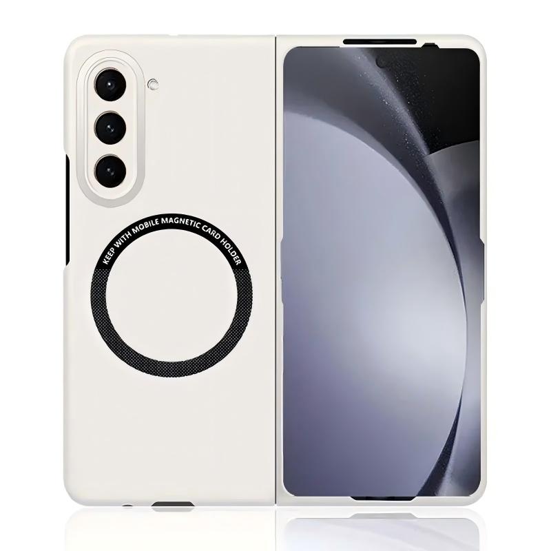 Magnetic Case for Samsung Galaxy Z Fold 8/7/6 – Slim Wireless Charging Compatible Cover with Magnetic Car Mount Support, Raised Camera Lens Protection & Shockproof Anti-Scratch Bumper, Easy Snap-On Fit