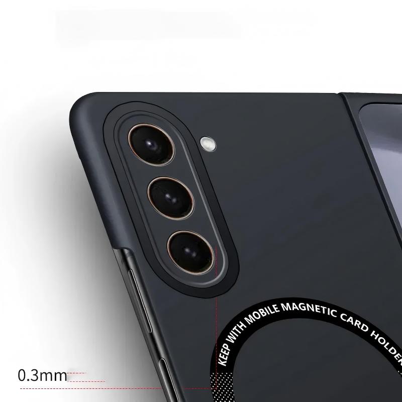 Magnetic Case for Samsung Galaxy Z Fold 8/7/6 – Slim Wireless Charging Compatible Cover with Magnetic Car Mount Support, Raised Camera Lens Protection & Shockproof Anti-Scratch Bumper, Easy Snap-On Fit