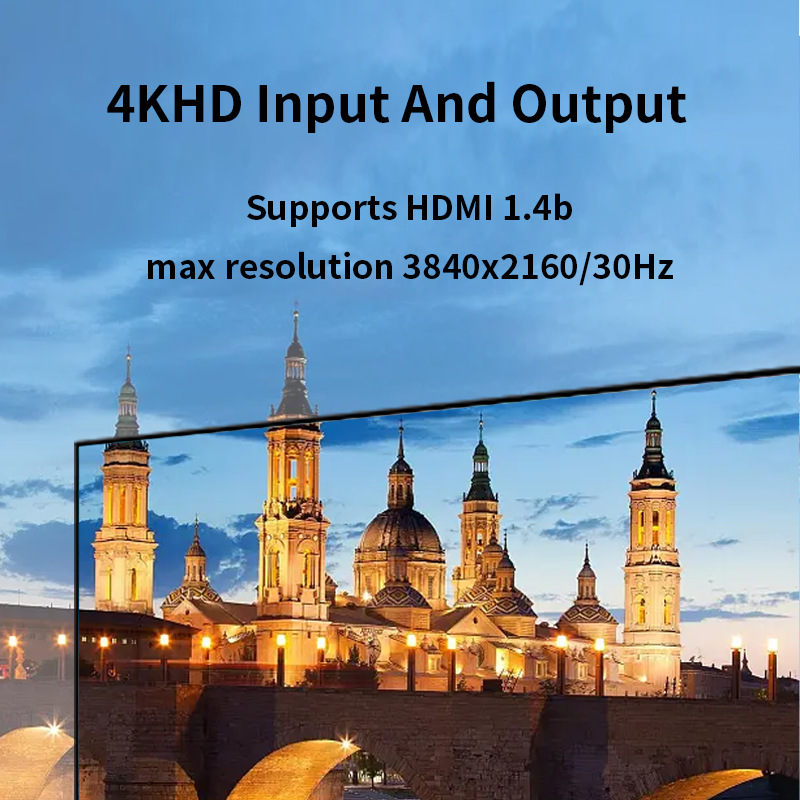 4K 1x2 HDMI Splitter1 in 2 Out, 2 Port Powered hdmi Splitters 4K@30Hz Dual Monitors Duplicate/Mirror (Not Extend) for PS4 /HDTV/Projector-HDXH2