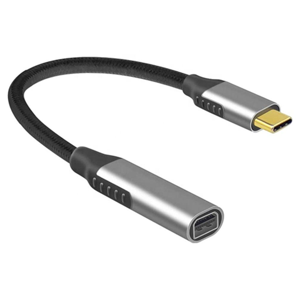 QGeeM USB C to Mini Displayport (4K@60Hz), Thunderbolt 3 to Mini DisplayPort Adapter for iPhone 15/16/17 Series, M2-M4 MacBook, MacBook Air/Pro 2018-2025-UA08-B-0.12