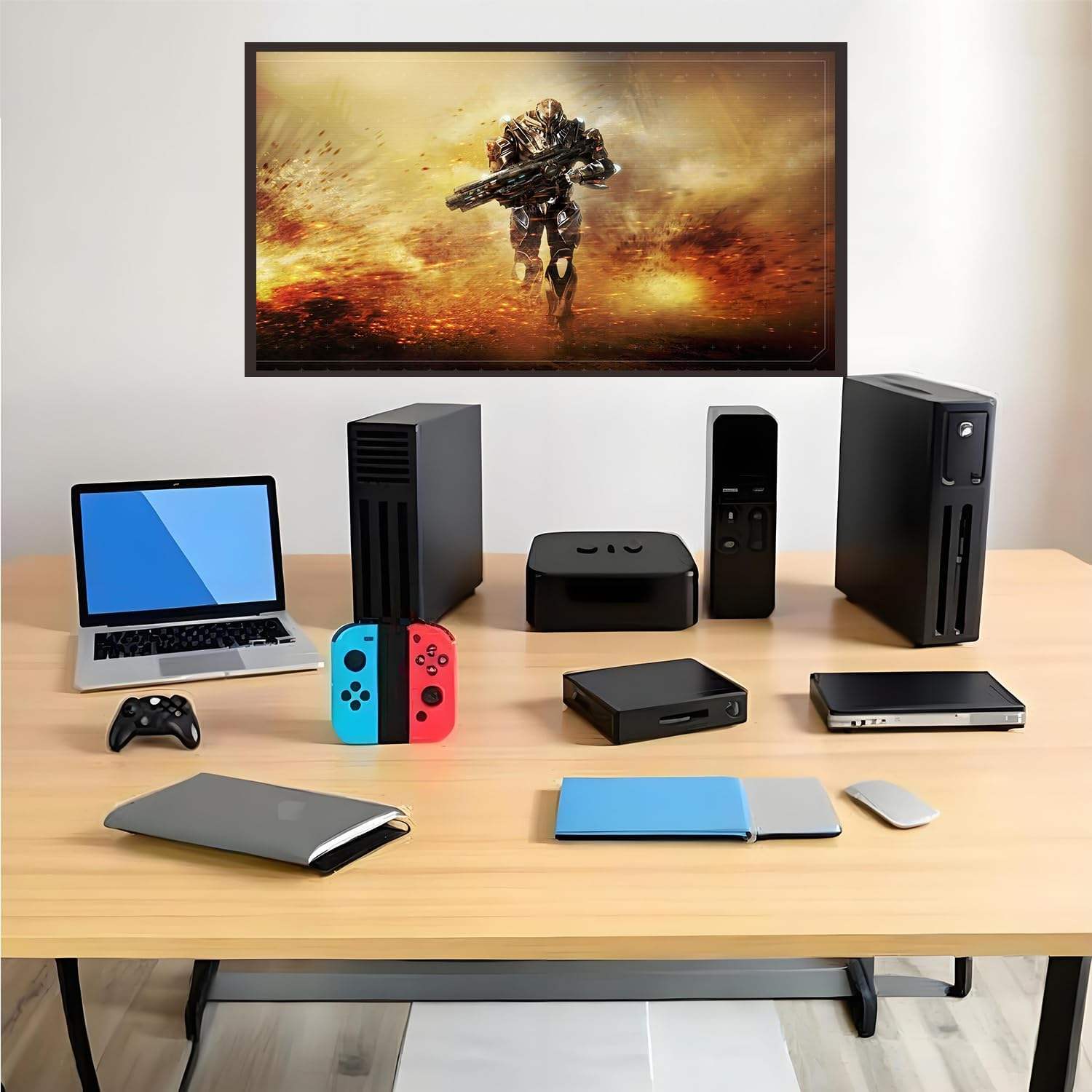 HDMI 1.4 Switch, 4K@30Hz HDMI Switcher 8 in 1 Out with IR Remote, 8 Port HDMI Selector Box Support HDMI 1.4, suitable for computers, notebooks, HD-DVD, SKY-STB, PS3/4/5, Xbox 360 and other devices-EX48-A-0-BK(OZQ8-1)