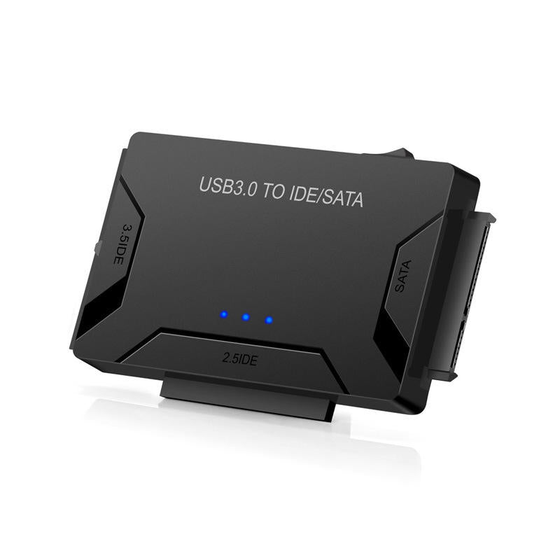 Hard Drive Reader USB 3.0 & Type C to SATA IDE Adapter, Data Transfer Kit Recovery Converter with 12V/2A Power for 2.5"/3.5" SATA/IDE HDD SSD Hard Disk Internal Blu-ray Drive, up to 20TB--ST01