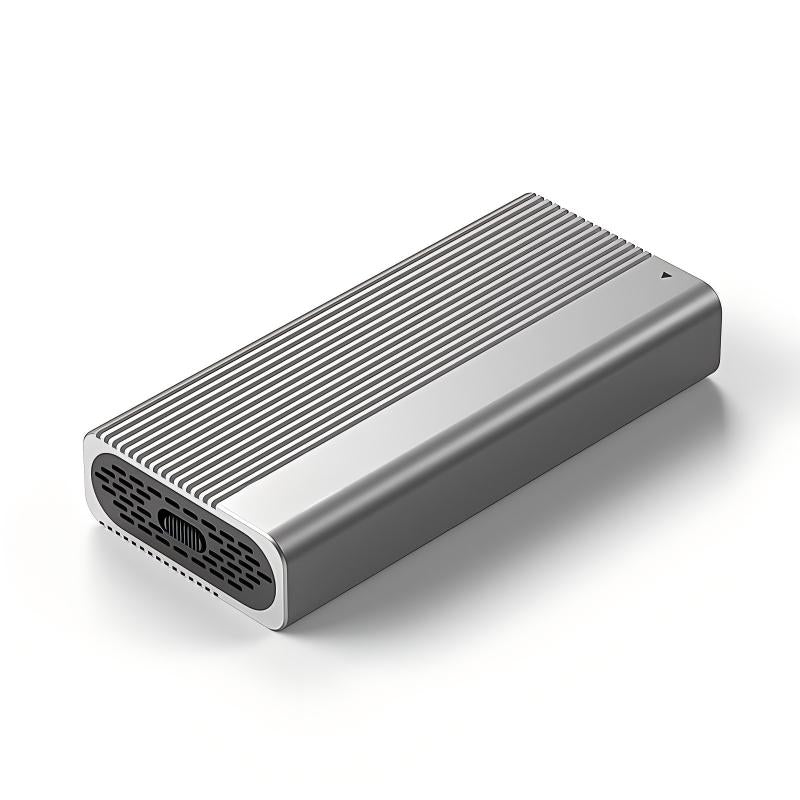 USB 4 SSD Enclosure 40Gbps M.2 NVMe with USB C Cable & Cooling Fan, Aluminum Casing, B+M/M Key 2230/2242/2260/2280 for Thunderbolt 5/4/3 MacBook iPad Pro Mac mini M4 iPhone 17/16/15/14-M280U4C