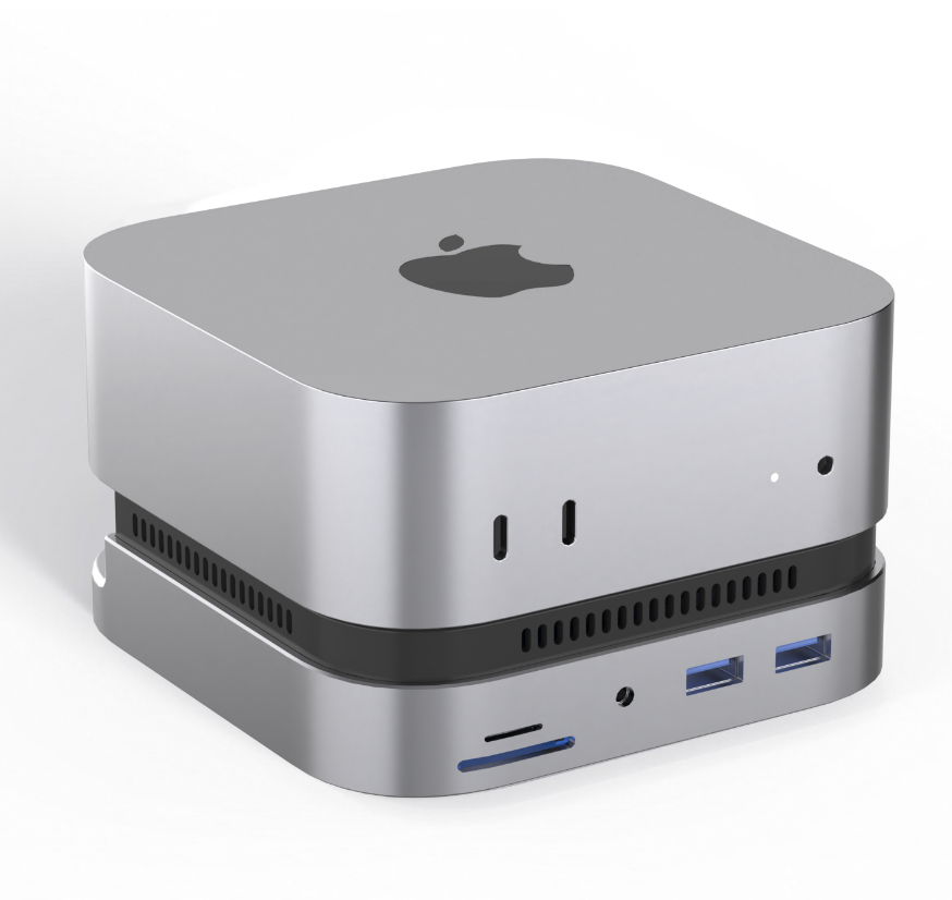 Mac Mini M4 Hub &amp; Stand with SSD Enclosure with&nbsp; 4K60Hz 2*HDMI, 10G 2*USB-A , USB-C 5V3A Charging, SD/TF 3.0, Audio 3.5mm – Mac mini M4 HUB &amp;Docking Station