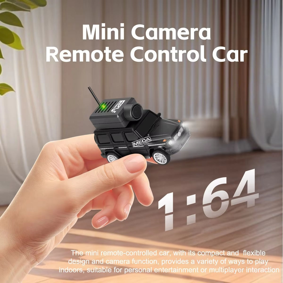 Mini Rc Car with Camera 1:64 Scale Remote Control With FPV,Rechargeable Wireless Toy, APP Operable 6405 6406