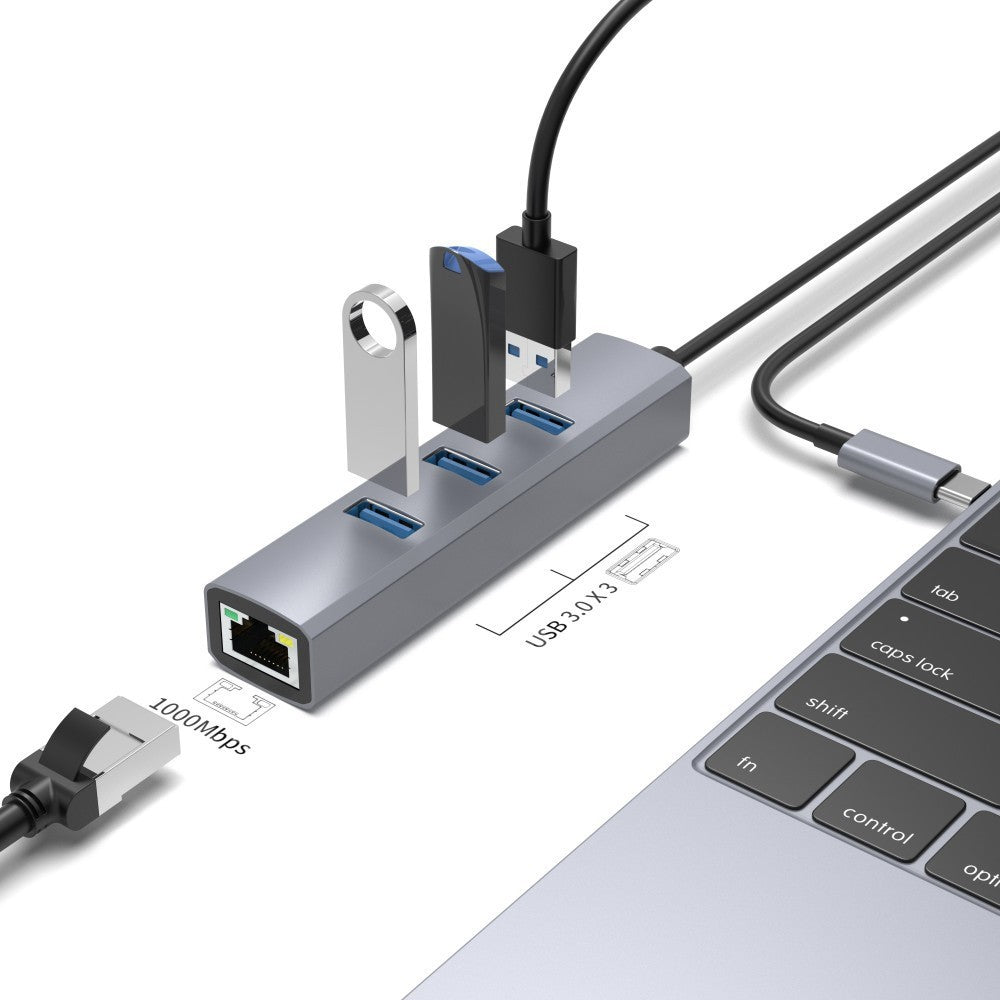 USB 3.0 to Ethernet Adapter,3*USB 3.0 Hub with RJ45 10/100/1000 Gigabit Ethernet Adapter Support Windows 10,8.1,Mac OS, Surface Pro,Linux,Chromebook and More