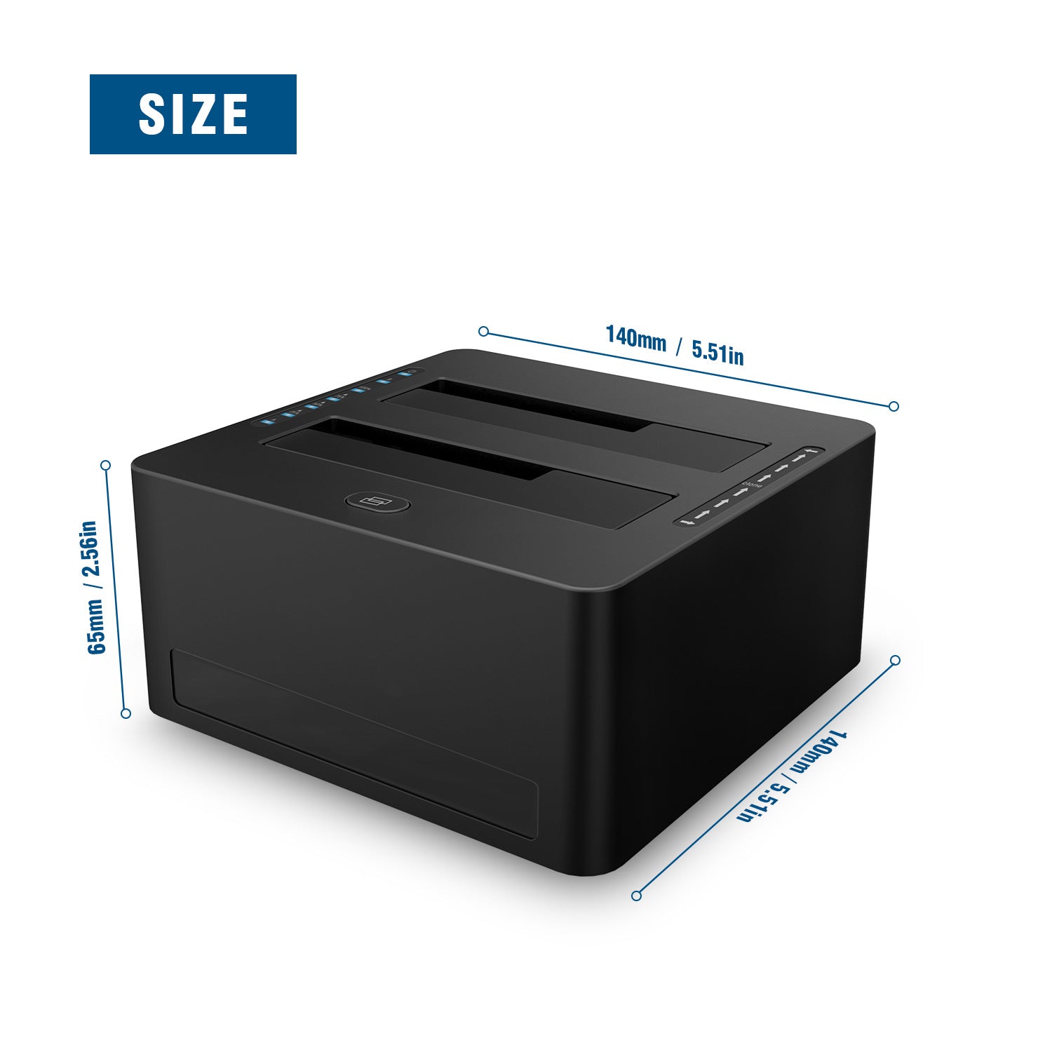 Dual-Bay Hard Drive Docking Station for USB TO 2.5 & 3.5 inch SATA HDD/SSD, Supports Offine Clone & UASP, 5Gbps, 2 * 10TB, USB 3.0 Hard Drive Reader for PC, Laptop, Windows, Mac OS, Linux, Black