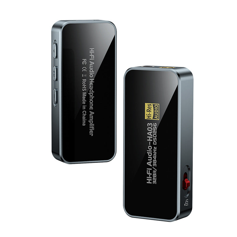 Portable HiFi DAC Headphone Amplifier, USB C DAC Amp Dongle 3.5mm & 4.4mm Balanced Outputs, HiFi 32Bit/384kHz DSD256 Dual CS43131 Audio Decoder Audio Adapter for Phones/PC/Laptops/Tablets-HA03