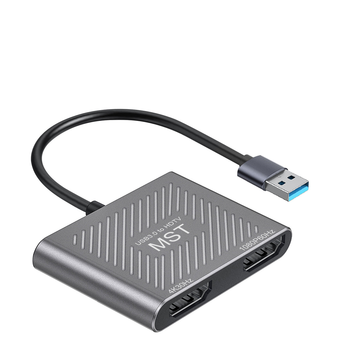 2 in 1 USB-A/C to Dual HDMI Adapter,1*4K@30Hz,1*1080P@60Hz HDMI Splitter Extended Display with Driver Support Mac OS/Windows HDMI Splitter for Dual Monitors MST Dual HDMI Adapter for 2 Monitors for MacBook/Dell/HP-UH02AC-1(UH02A-1))