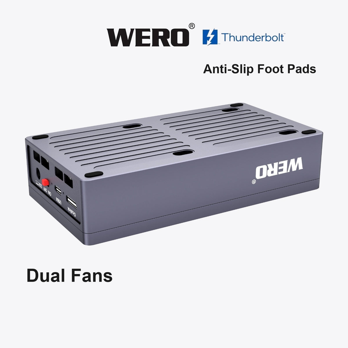 WERO USB4+OCULINK U2/U3 Hard Disk Box Enterprise SSD Solid State Box V-Port Battery Thunderbolt 3/4/5(1XU2-V40-OCULINK)