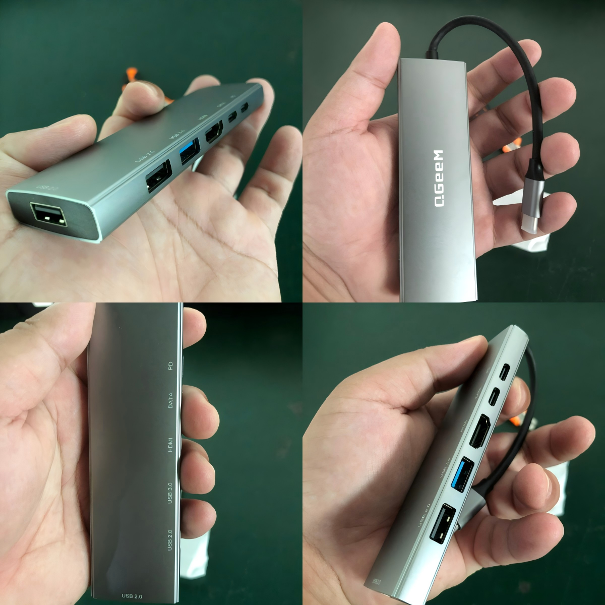USB C Hub 6-in-1 with 4K@30Hz HDMI, USB-C 2.0,USB3.0&2.0 Ports, 100W PD – Dual USB C Dongle for Mac Laptops, Tablets, Windows Laptops, and More USB-C Devices