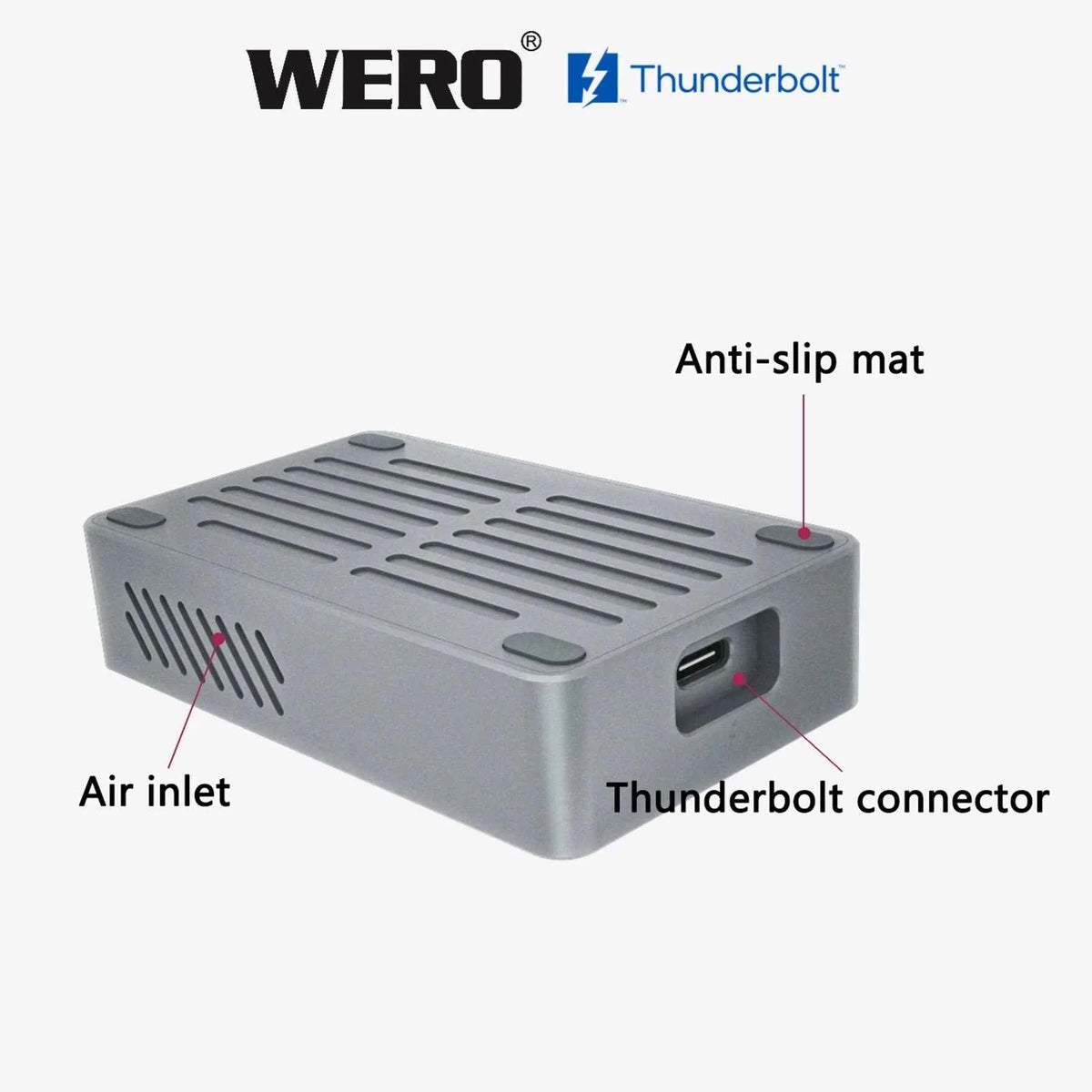 WERO Thunderbolt 10G Network Card Compatible with 3/4/5 10G Ethernet RJ45 Electrical Port Adapter Converter(TBT3-10GbE)