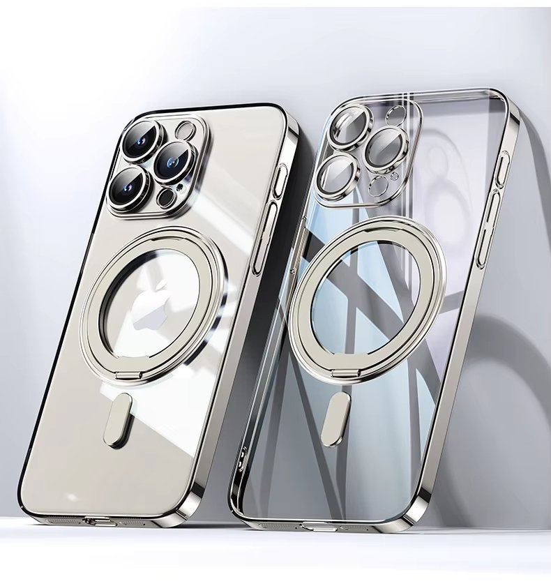 For iPhone 15 Pro Max Case with 360° Rotatable Magnetic Ring