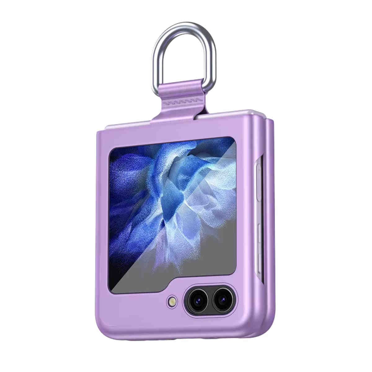 For Samsung Galaxy Z Flip 5/6 Case with Ring Shockproof Protective Cover Flip Z 5 Phone Case - QGeeM