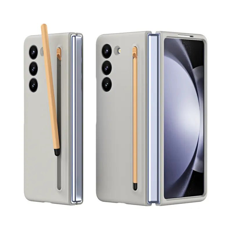 For Samsung Galaxy Z Fold 5 Case with S Pen, Food Grade Liquid Silicone Protective Fold 5 S Pen Case Slim Thin Phone Cover for Galaxy Z Fold 5 5G - QGeeM