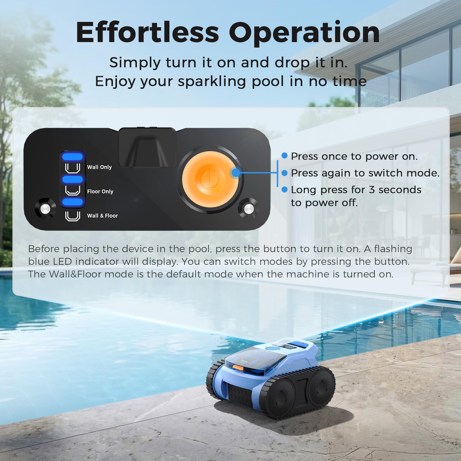 Cordless Robotic Pool Cleaner,Automatic Robotic Pool Vacuum for Inground Pools,Spa Pool Robot Cleaning up to 2150 Sq.ft for Floor,Wall Climbing,Waterline,4800GPH Suction,180min Battery Life-B0GKPZNG11