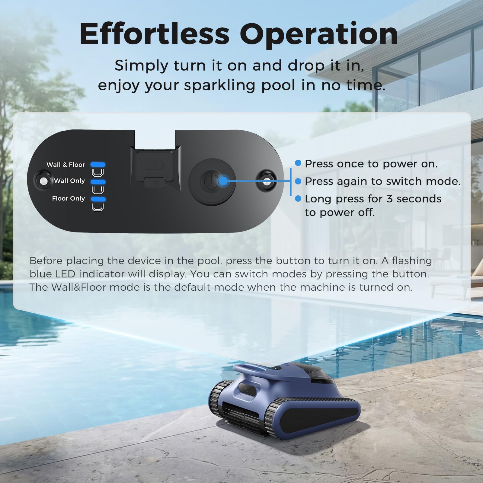 Automatic Robotic Pool Cleaner,3 in 1 Cordless Pool Vacuum for Inground Pools Floor&Wall&Waterline Cleaing up to 2150 SqFt,4800GPH Powerful Suction Robot Cleaner 180Min Battery Life,Track Drive-B0GKMYMJR8