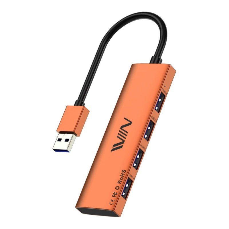 IVIIN USB 3.0 Hub, 4 Port USB Hub Splitter, USB A Expander Portable USB Adapter Multiport Data Hub - QGeeM