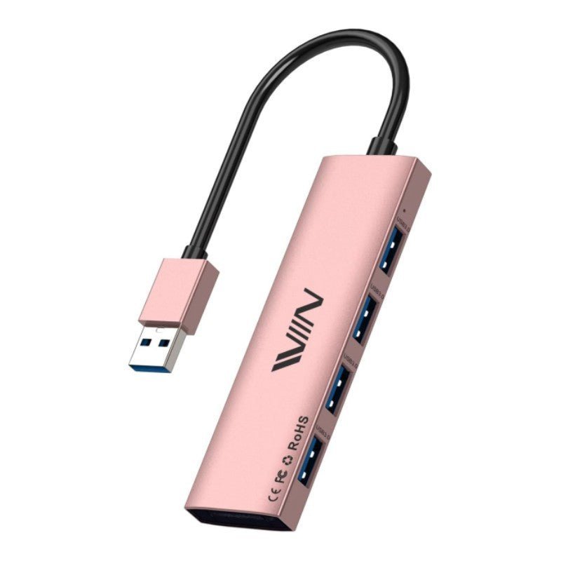 IVIIN USB 3.0 Hub, 4 Port USB Hub Splitter, USB A Expander Portable USB Adapter Multiport Data Hub - QGeeM