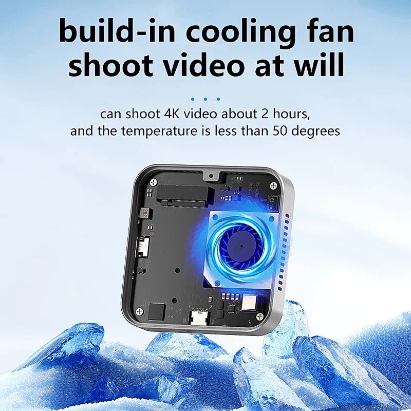 Magnetic M.2 NVMe SSD Enclosure with Built - in Cooling Fan & 100W PD Charging, USB 3.1 Gen 2 Type - C (10Gbps) Aluminum External Case for 2230/2242 PCIe NVMe SSDs up to 2TB, Compact Portable Design, Compatible with Windows/Mac/Linux/Android Devices - QGeeM