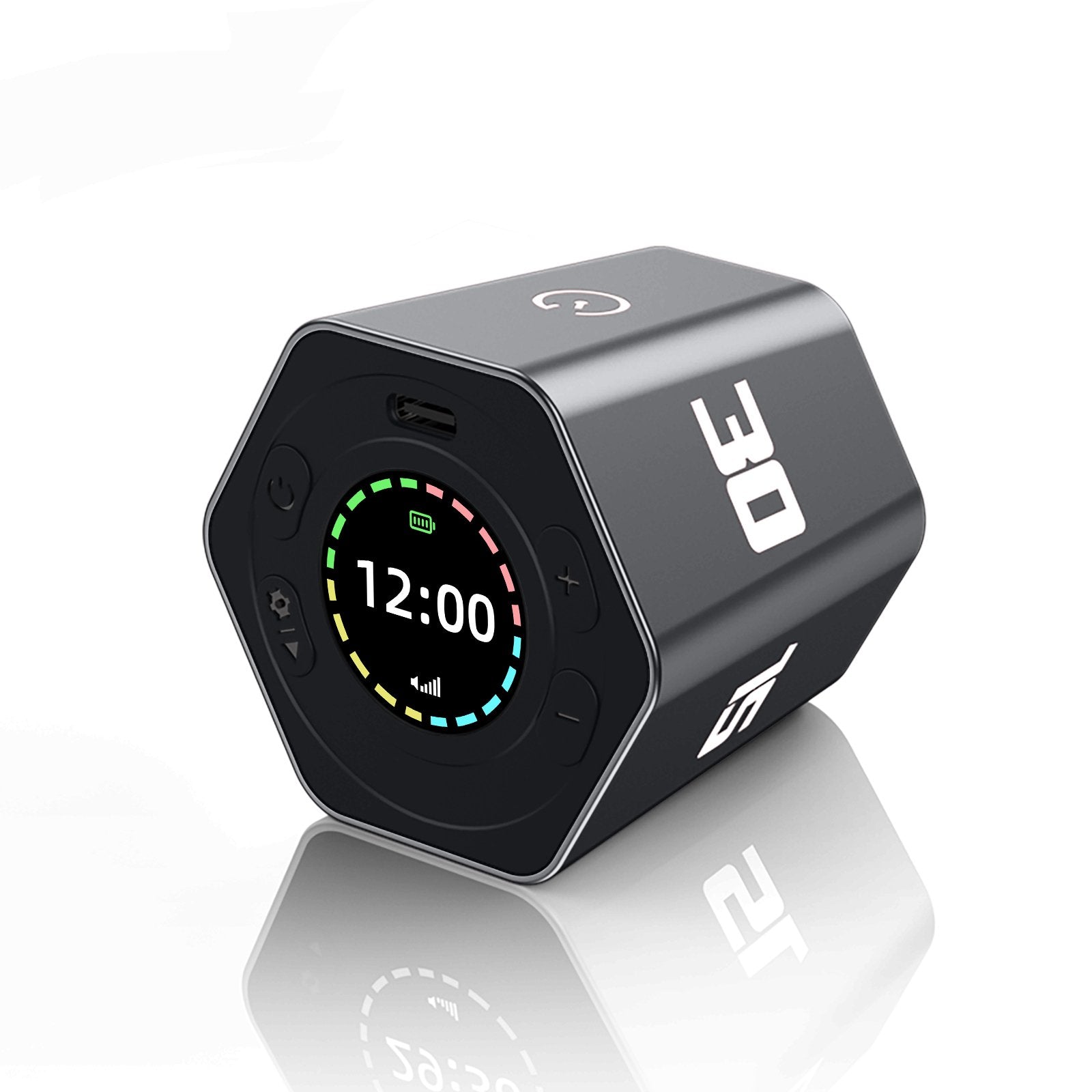 Magnetic Smart Productivity Kitchen Timer Study Bedroom Cooking Timers Hexagon Visual Flip Timer for kids Time Management - QGeeM