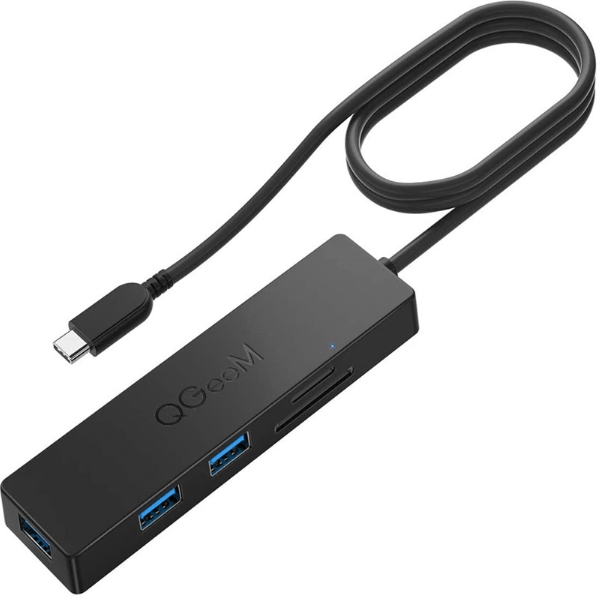 QGeeM USB C Hub, 5 Port USB - C Hub Splitter, USB - C Expander Portable USB Adapter Multiport Data Hub - QGeeM