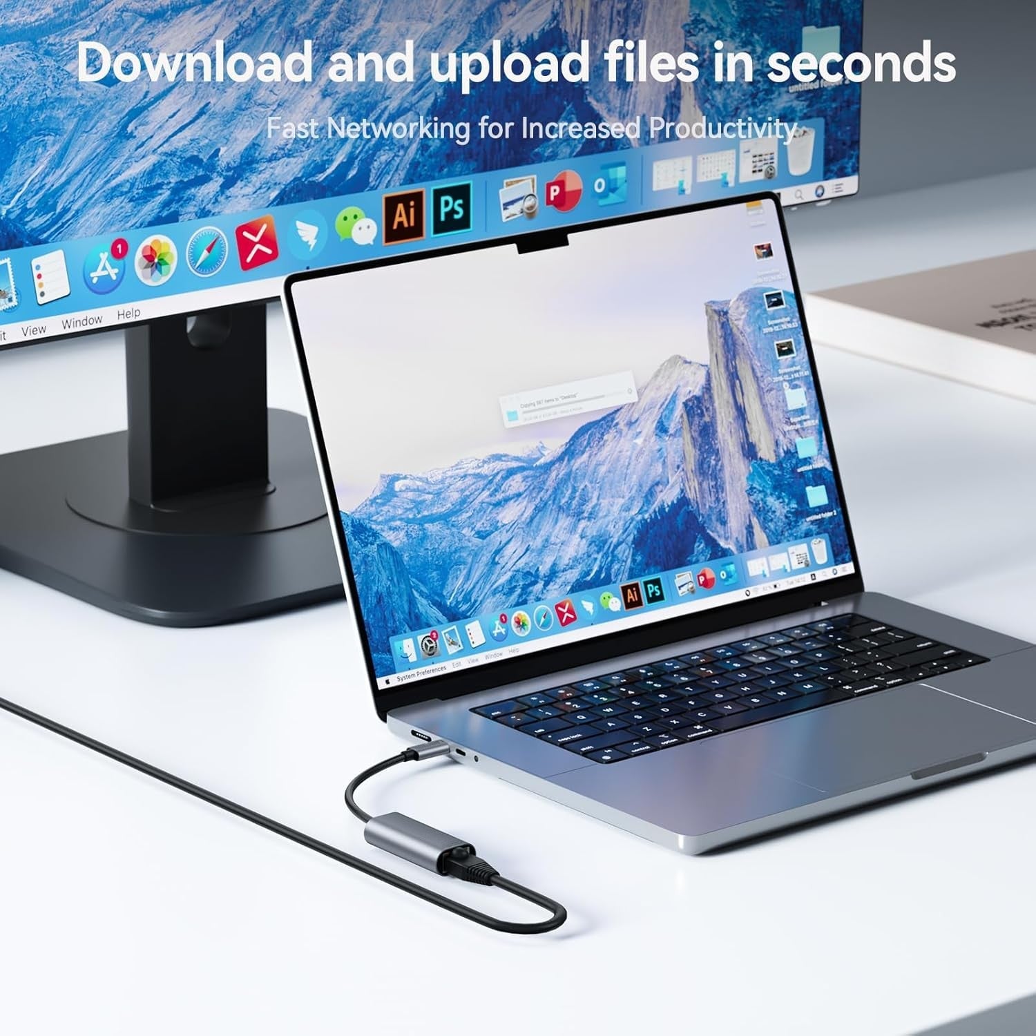 QGeeM USB C to Ethernet 2.5 Gbps Adapter, USB C to RJ45 Network Converter (Thunderbolt 4/3 Compatible),USB - C to 2.5 Gigabit LAN Ethernet Compatible for MacBook iPhone 15 Pro max,XPS, Surface - Gray - QGeeM