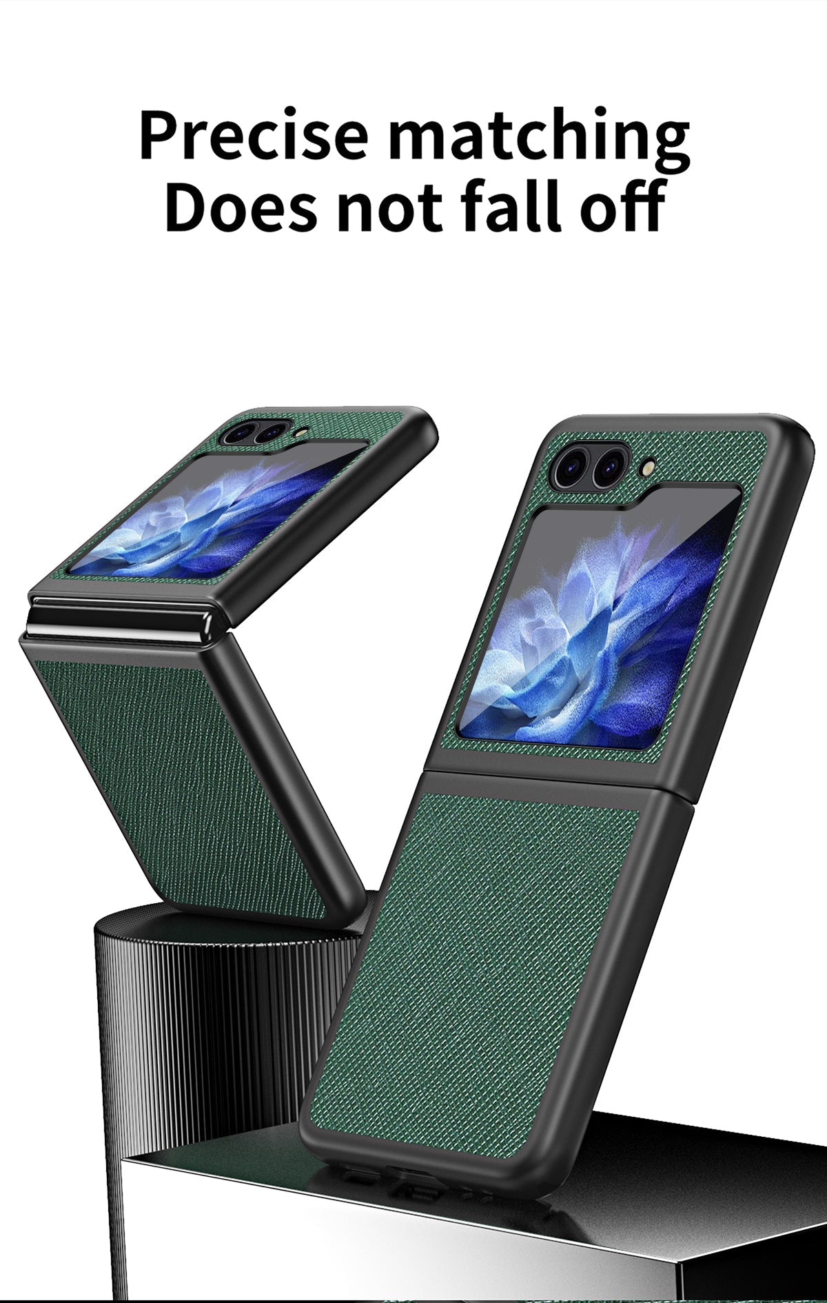 Suitable for Samsung ZFlip 5/6 foldable screen phone case with cross pattern - QGeeM