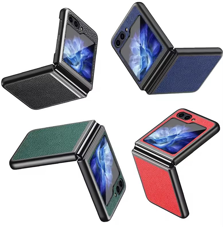 Suitable for Samsung ZFlip 5/6 foldable screen phone case with cross pattern - QGeeM