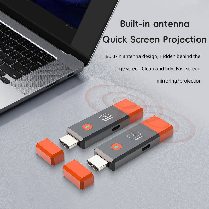 Wireless Display Adapter 1080P@60Hz – 5.8GHz HDMI Screen Mirroring Dongle, Plug & Play, Ultra - Compact ABS Design, 50M Range, Multi - Device Casting (8 - in - 1), No Wi - Fi/Apps Needed for Home/Office/Gaming（复制） - QGeeM