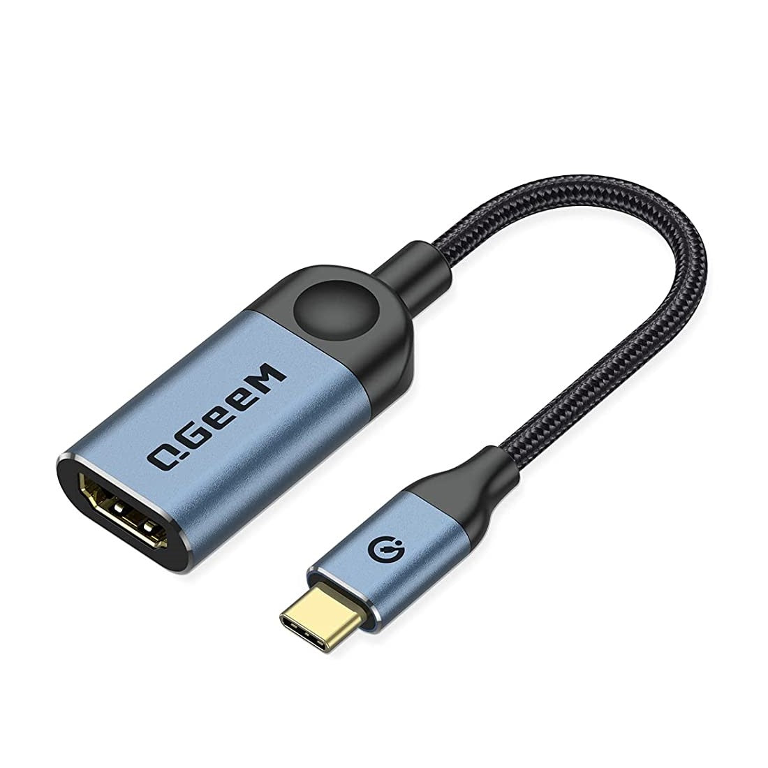 QGeeM USB C to HDMI Adapter 4K@30Hz Cable, USB Type-C to HDMI Adapter [Thunderbolt 3/4] HDMI Adapter for Laptop MacBook Pro/Air, iPhone15 Pro max, Dell XPS, HP.Pixelbook, Thinkpad,Surface,Ipad Pro etc.