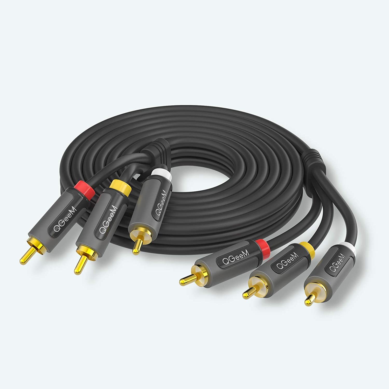QGeem 3RCA to 3RCA Stereo Cable