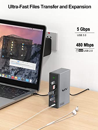 IVIIN 19-in-1 USB C Quadruple Laptop Docking station - QGeeM