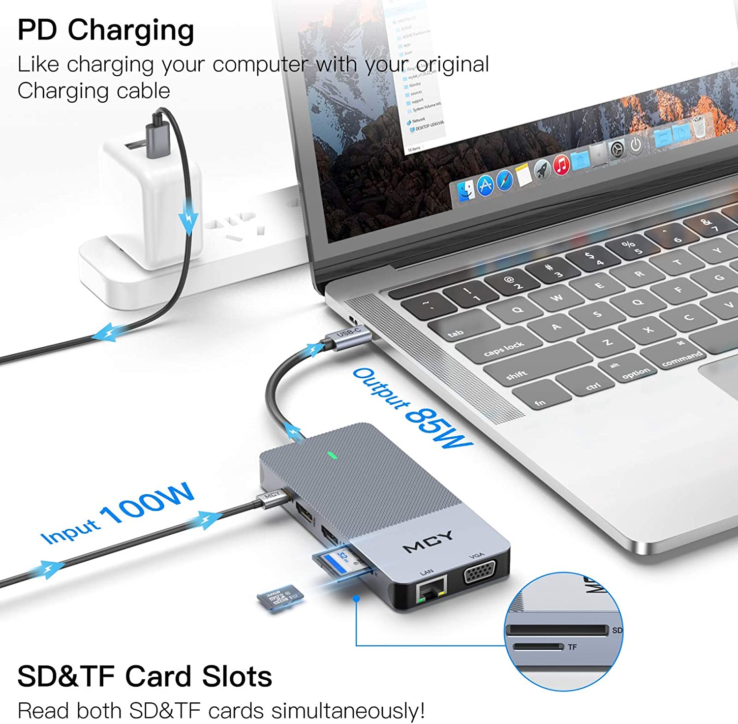 MCY 12-in-1 USB C Docking Station with VGA - QGeeM