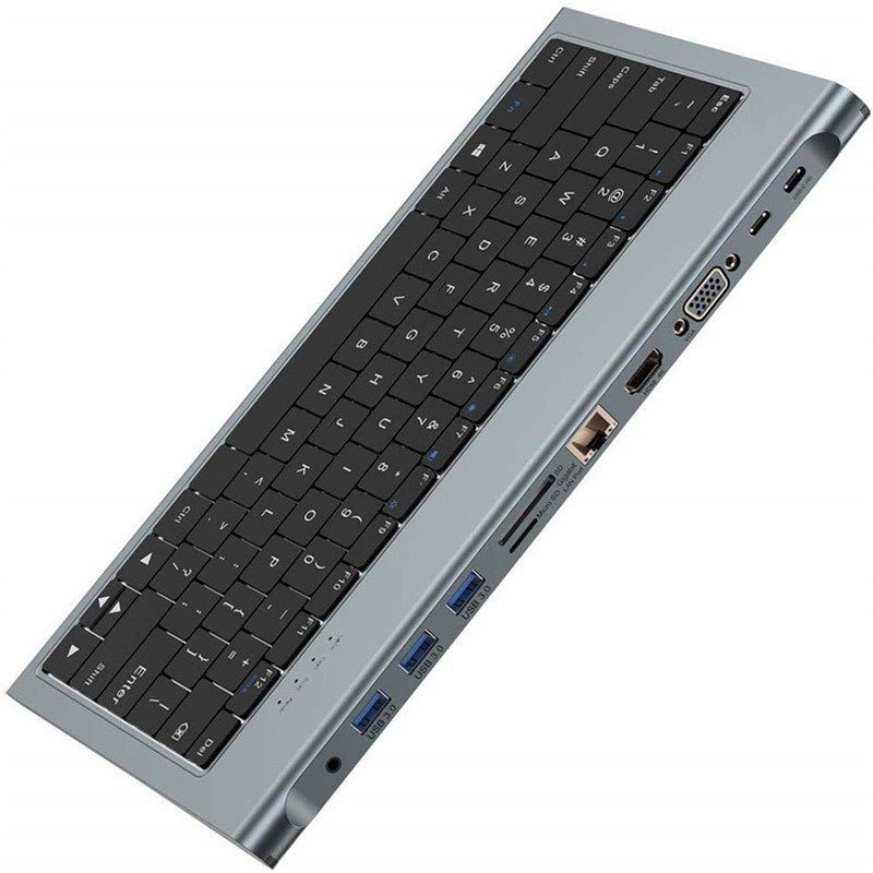 QGeeM 11-in-1 USB-C Docking Station with Keyboard - QGeeM
