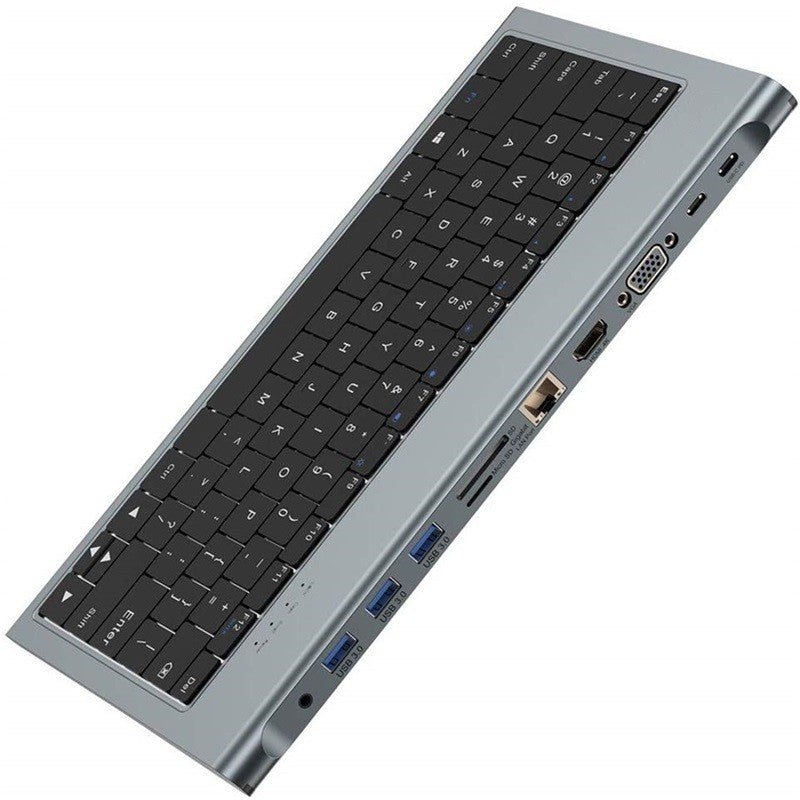 QGeeM 11-in-1 USB-C Docking Station with Keyboard - QGeeM