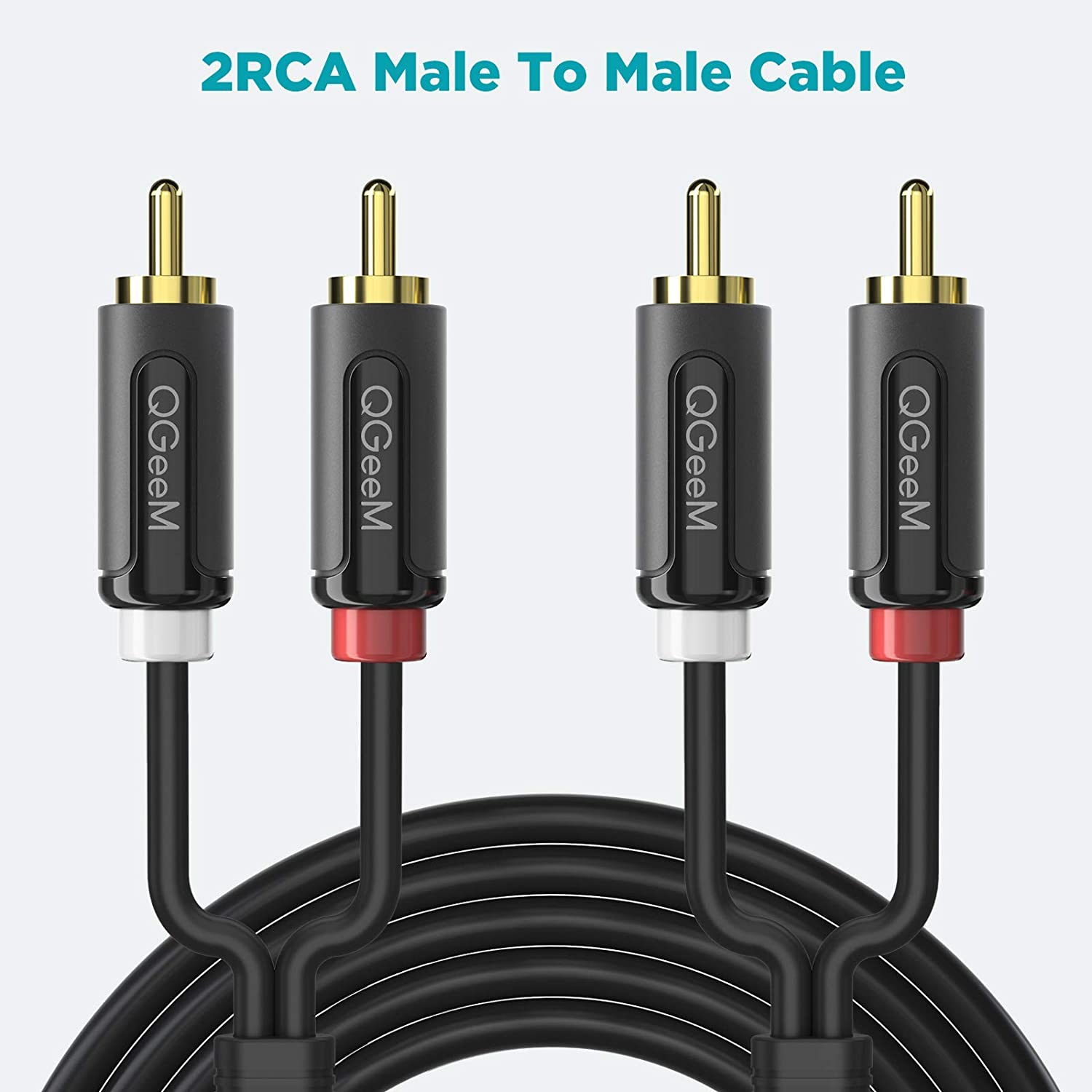 QGeem 2RCA to 2RCA Stereo Cable - QGeeM