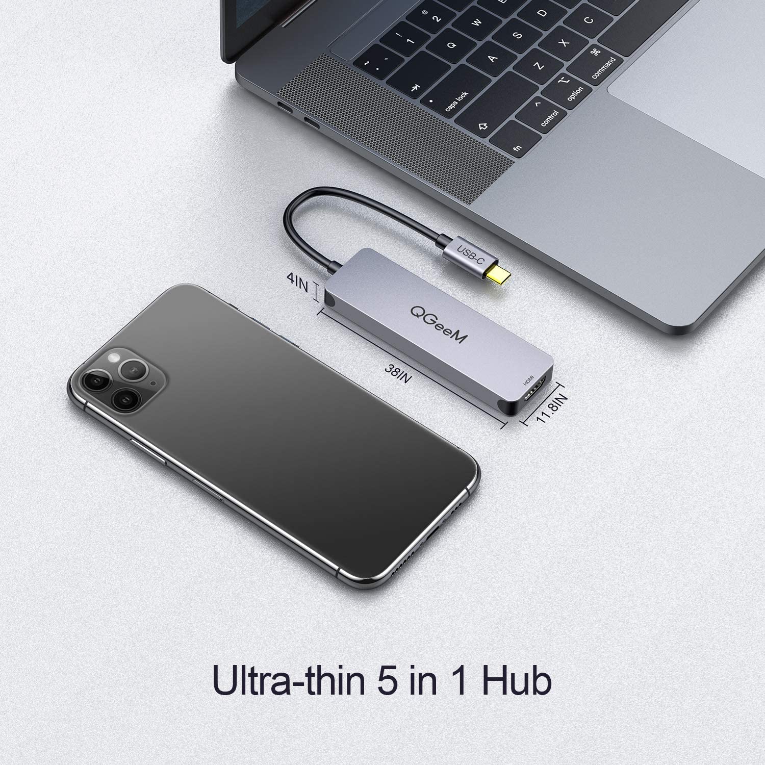 QGeeM 5-in-1 USB C Hub - QGeeM