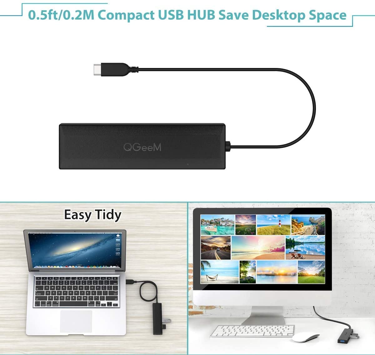 QGeeM 5-in-1 USB C Hub - QGeeM