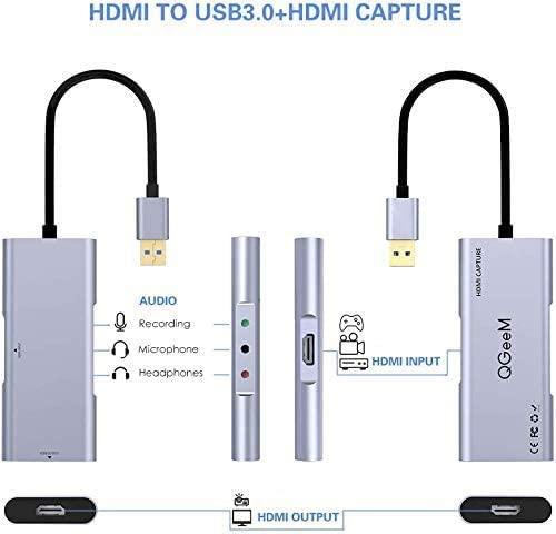 QGeeM HDMI Game, Live Video Capture Device - QGeeM